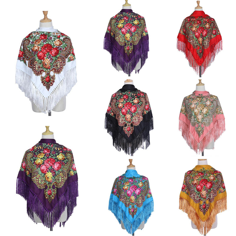 Winter Ethnic Fashion For Women - Retro Printed Scarf Winter Boho Shawl