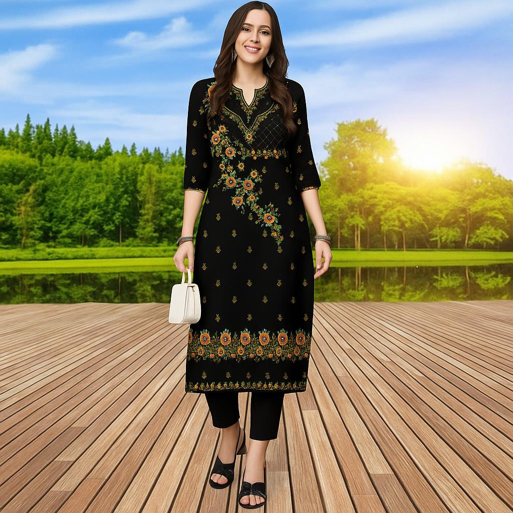 Ethnic Fashion Kurtis - Muslim Kurtta Women's Fashionable Comfortable Kurt