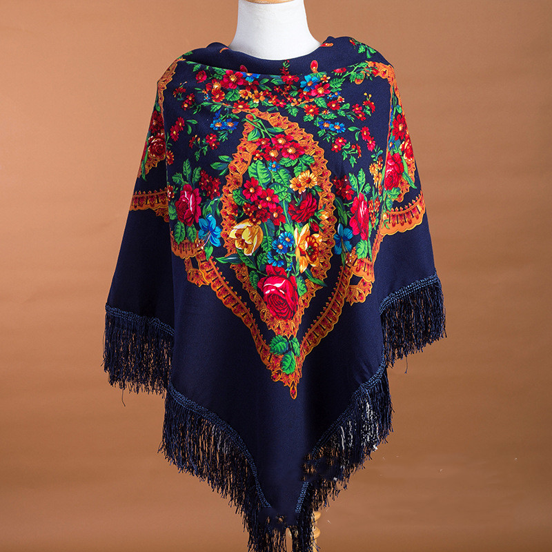 Winter Ethnic Fashion For Women - 135*135cm Russian Scarf Ethnic Style Women