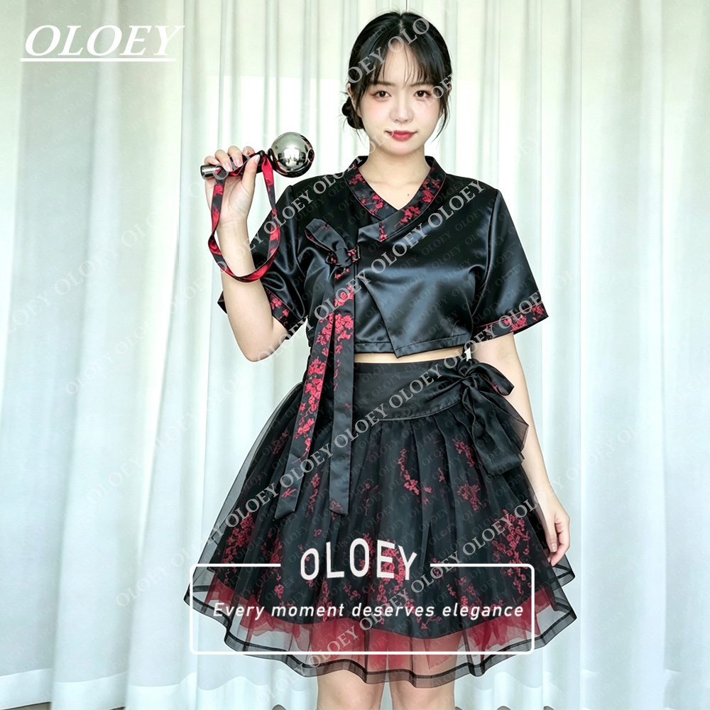 Hanbok Modern Set - OLOEY Modern Black Short Concert Hanbok