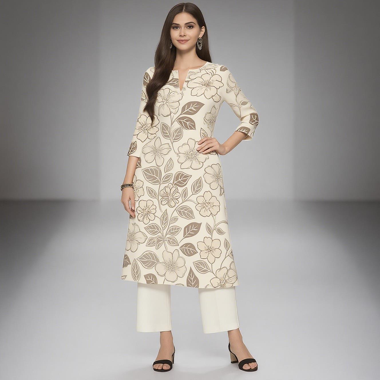 Muslim Women's Kurt Casual Fas - Ethnic Fashion Kurtis 评论和价格