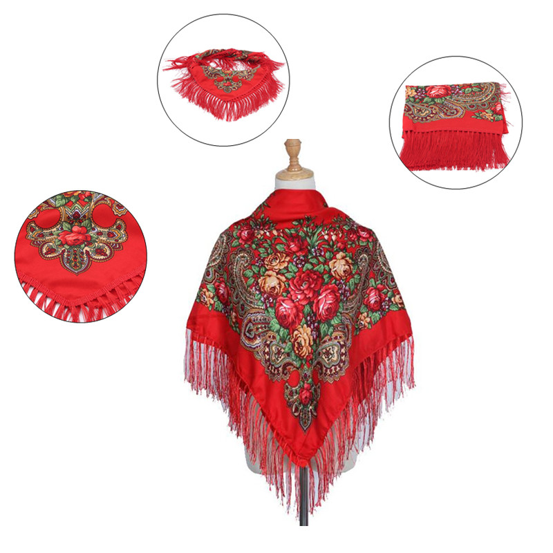 Retro Printed Scarf Winter Boh - Winter Ethnic Fashion For Women 评论和价格