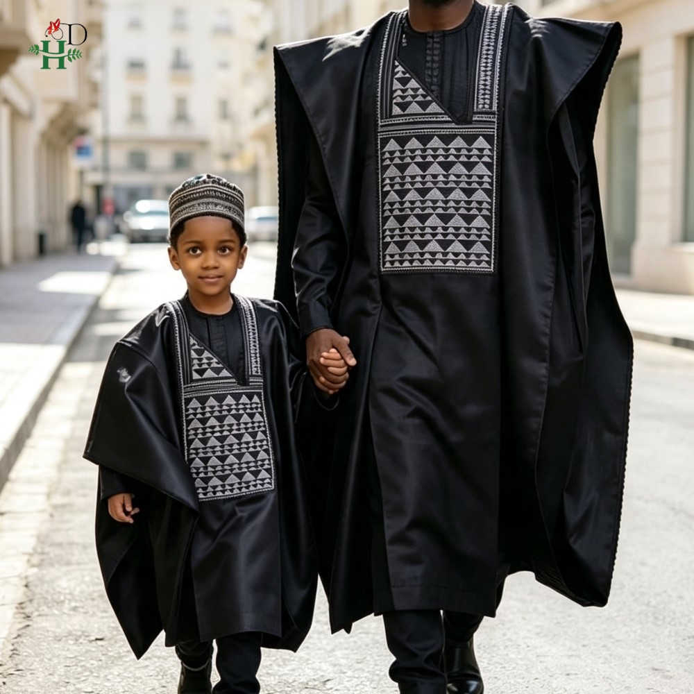 Father-son Outfits Turkey Dres - Boubou Men Africa 评论和价格