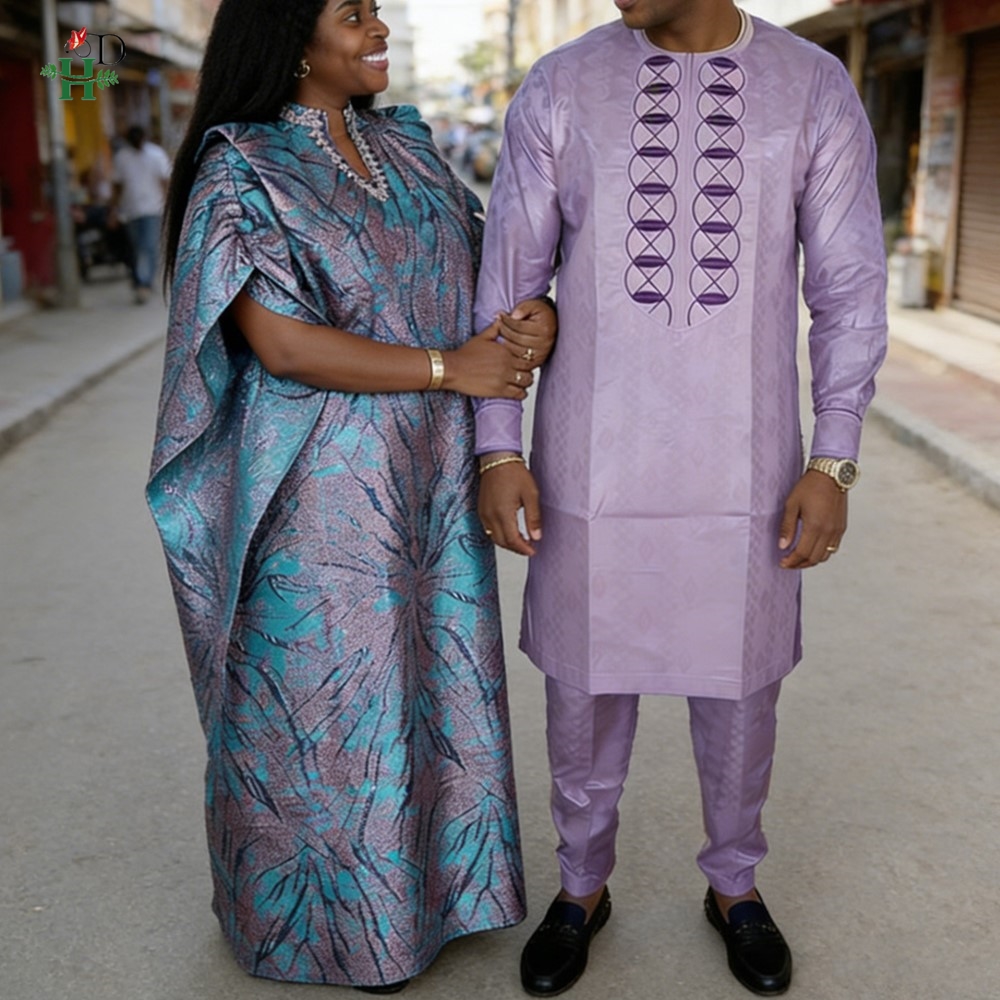 H&D African Dresses For Couple - Boubou Men Africa 评论和价格