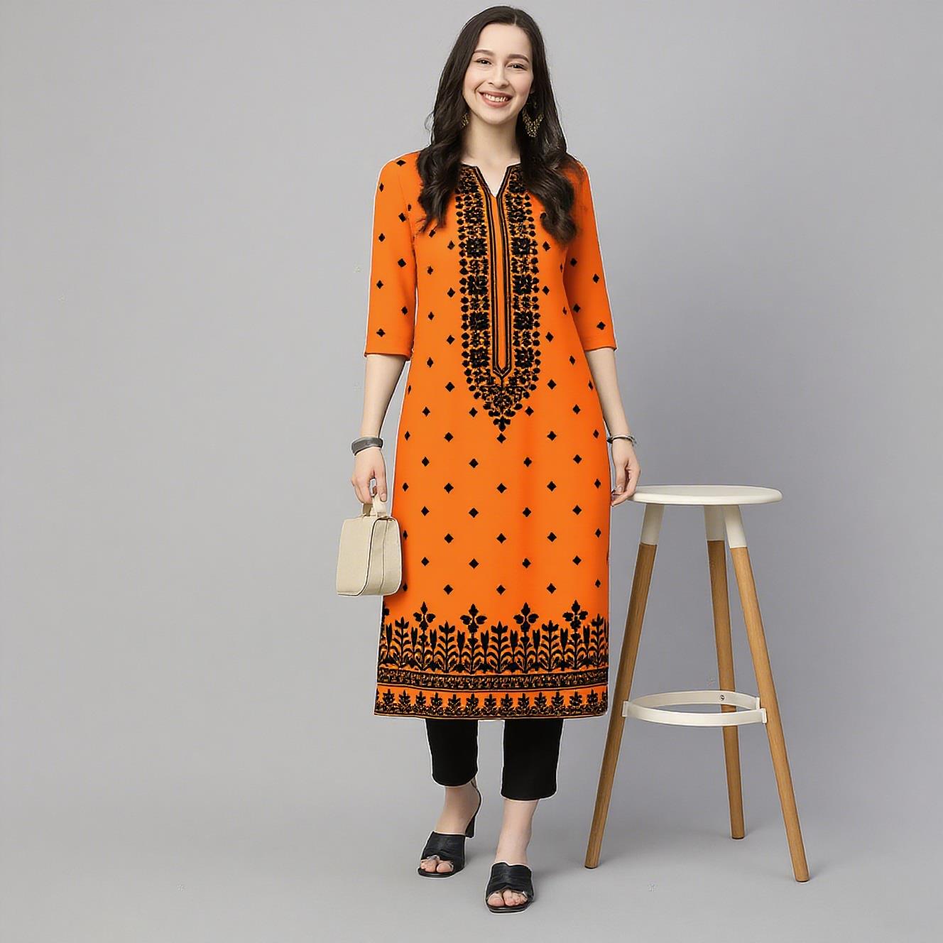 Muslim Kurt Flowers Women's Fa - Ethnic Fashion Kurtis 评论和价格