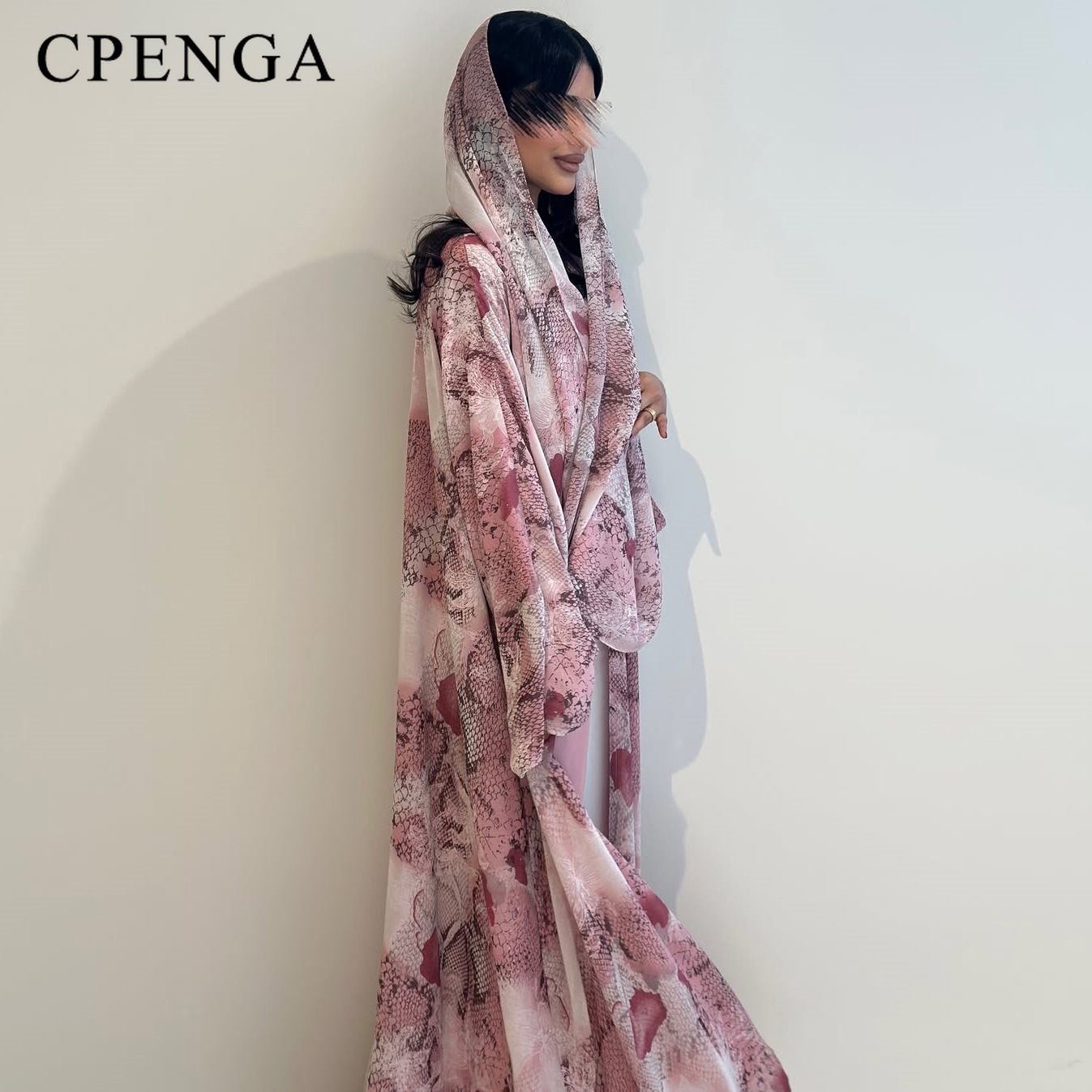 2026 Luxury Dubai Pink Print C - Abaya Modest Wear 评论和价格