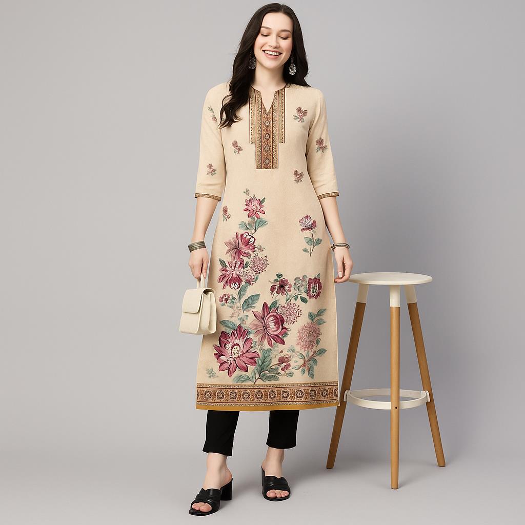 Muslim Kurt Women's Casual Fas - Ethnic Fashion Kurtis 评论和价格