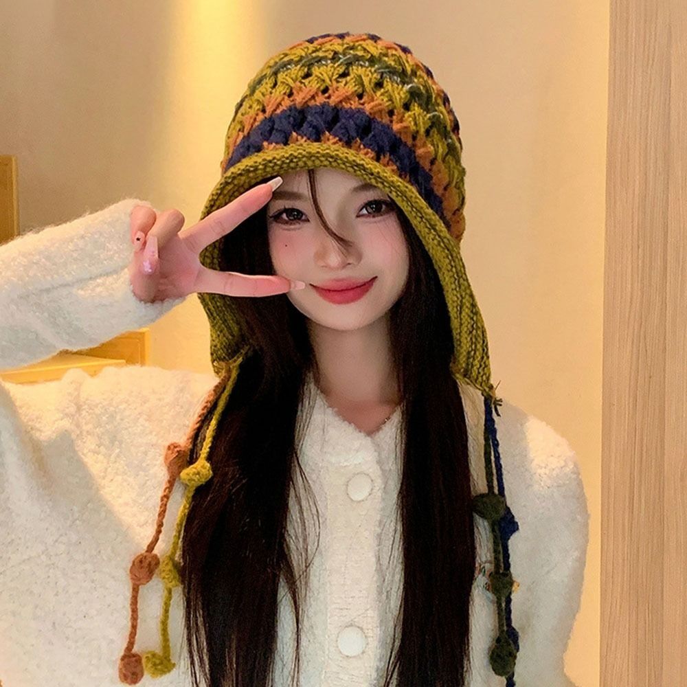 Fashion Rainbow Striped Knitte - Winter Ethnic Fashion For Women 评论和价格