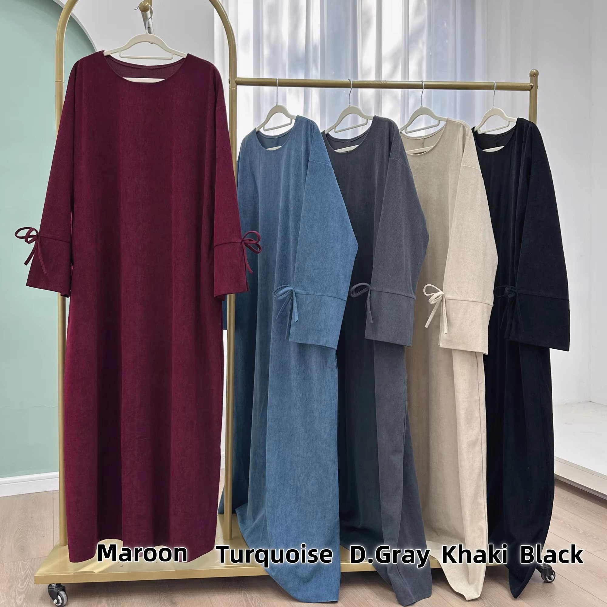 Ramadan Bow-knot Dubai Abaya D - Abaya Modest Wear 评论和价格
