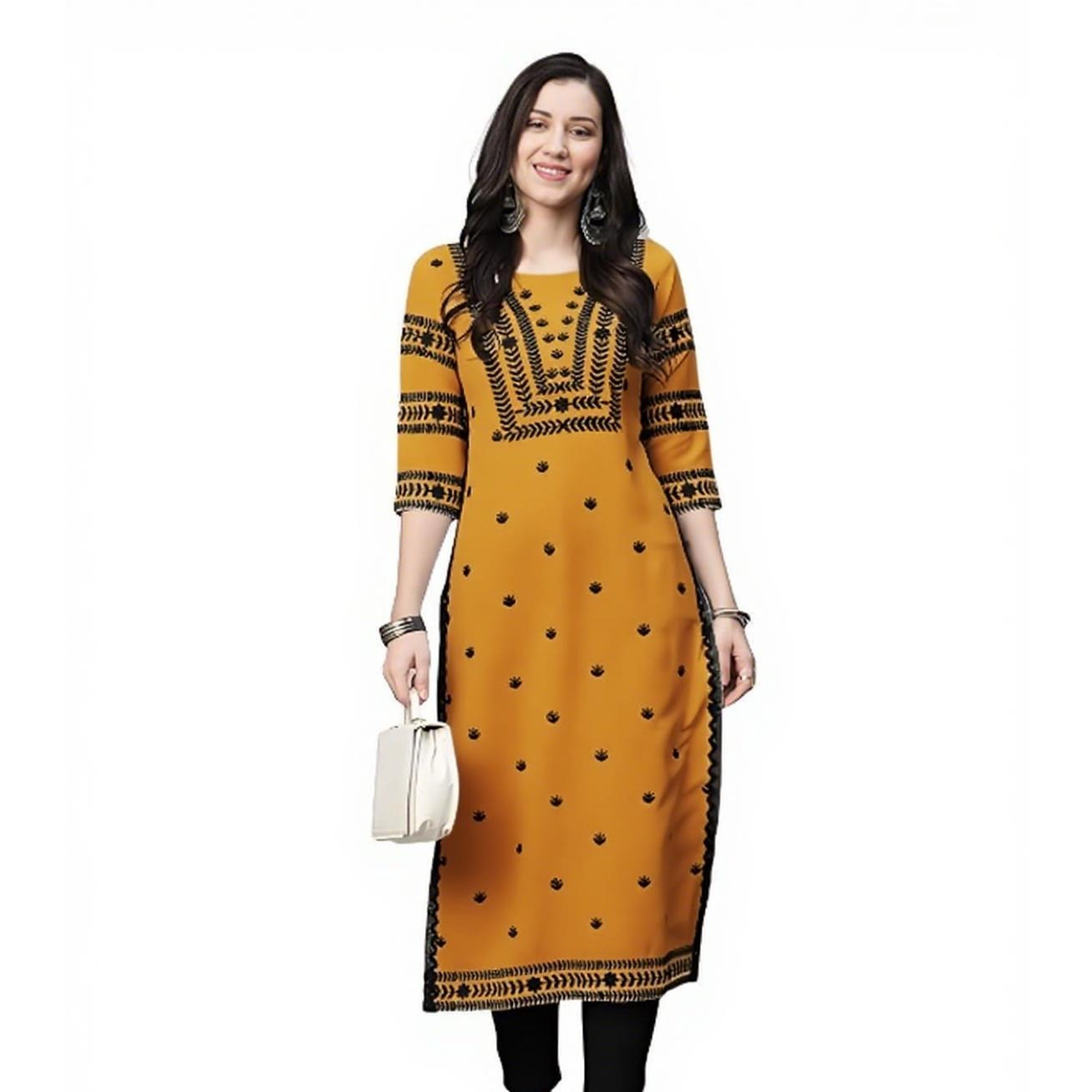 Muslim Kurt Flowers Women's Fa - Ethnic Fashion Kurtis 评论和价格