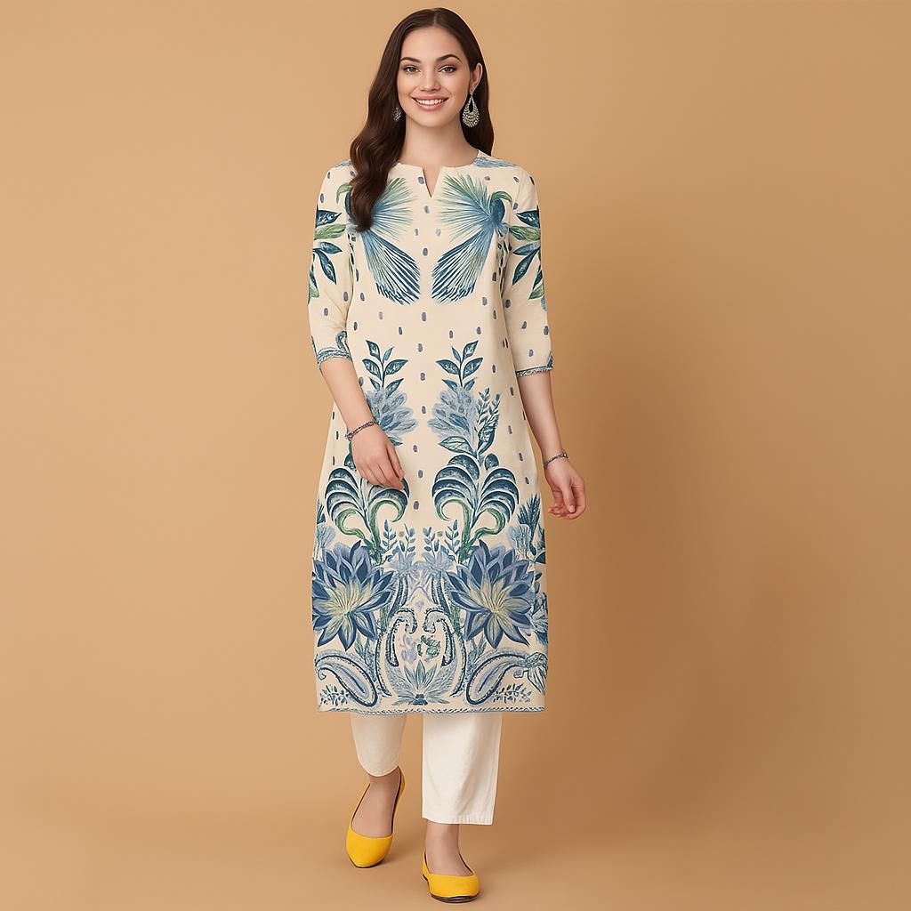 Muslim Flowers Kurt Christmas  - Ethnic Fashion Kurtis 评论和价格
