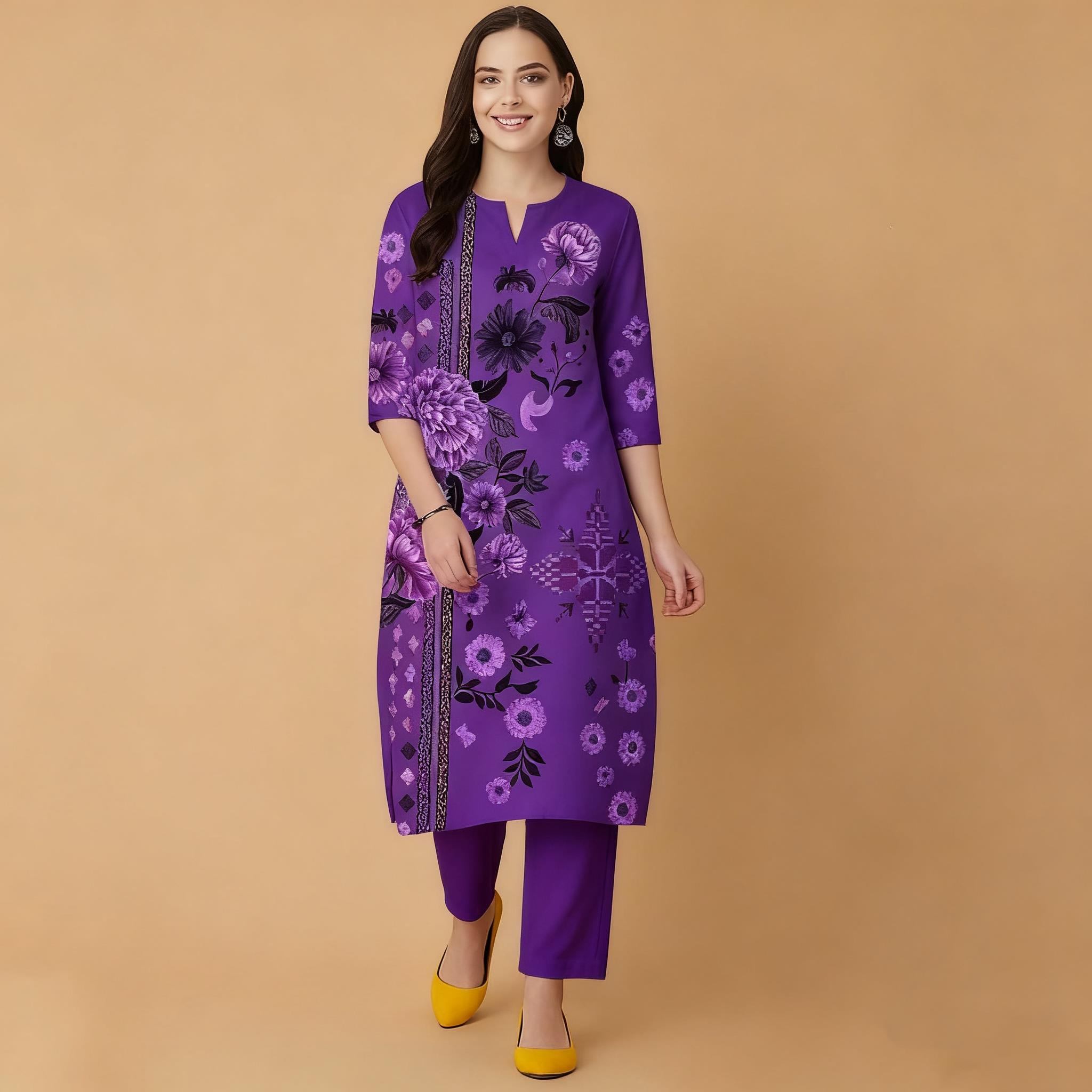 Muslim Flowers Kurt Christmas  - Ethnic Fashion Kurtis 评论和价格