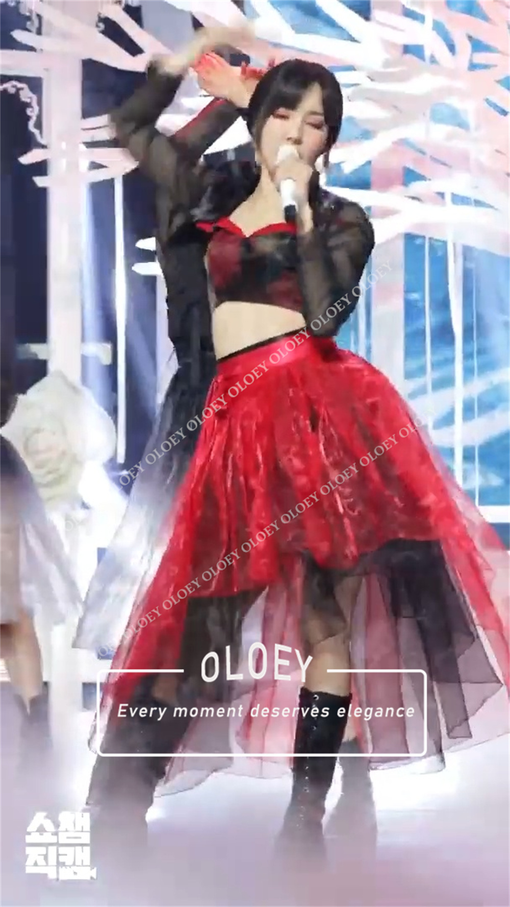 OLOEY Modern Red Black Concert - Hanbok Modern Set 评论和价格