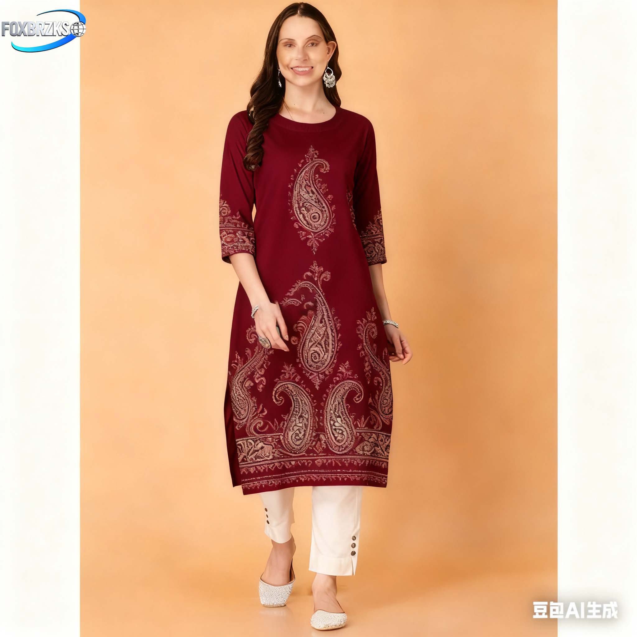 National style Kurt Women's Fa - Ethnic Fashion Kurtis 评论和价格