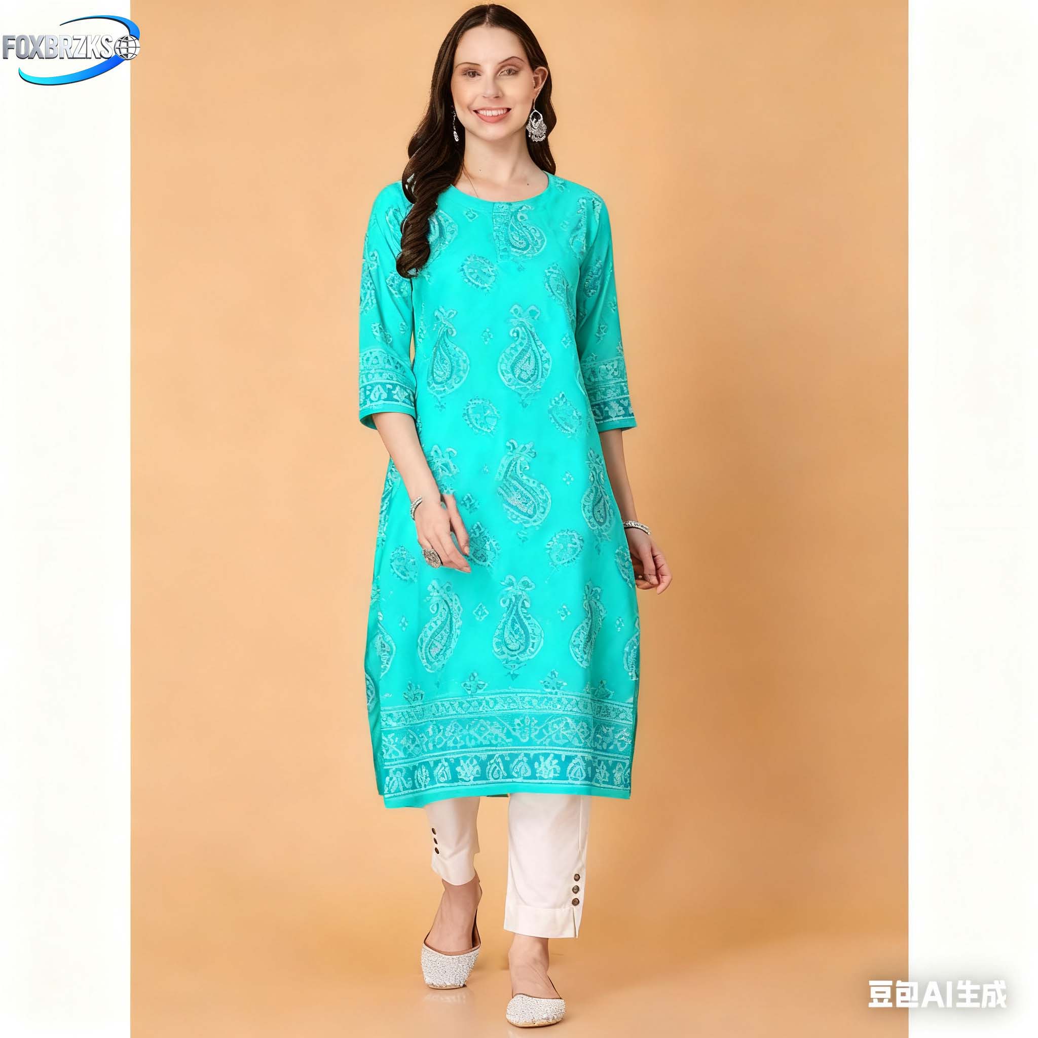 National style Kurt Women's Fa - Ethnic Fashion Kurtis 评论和价格