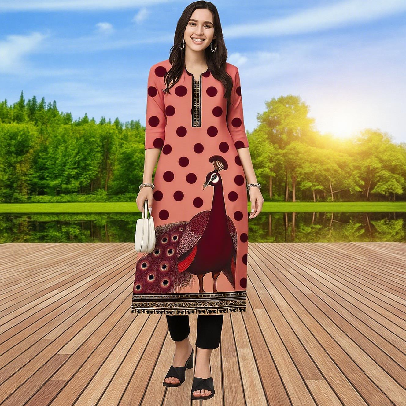 Muslim Kurt Women Casual Fashi - Ethnic Fashion Kurtis 评论和价格