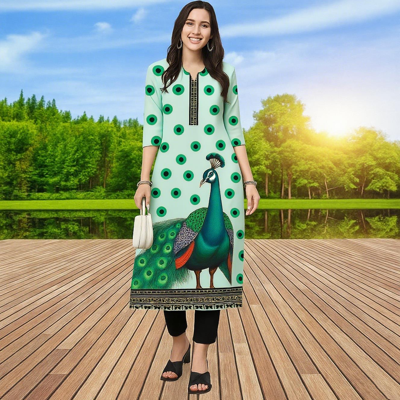 Muslim Kurt Women Casual Fashi - Ethnic Fashion Kurtis 评论和价格