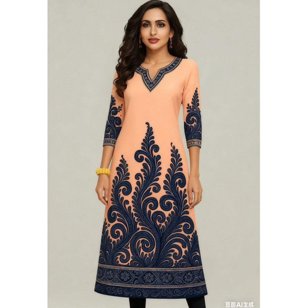 Muslim Kurt Flowers Women's Fa - Ethnic Fashion Kurtis 评论和价格